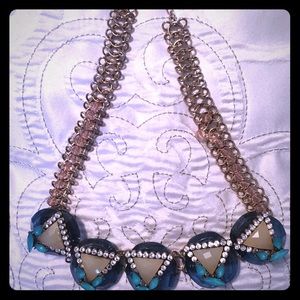 Navy blue chain necklace